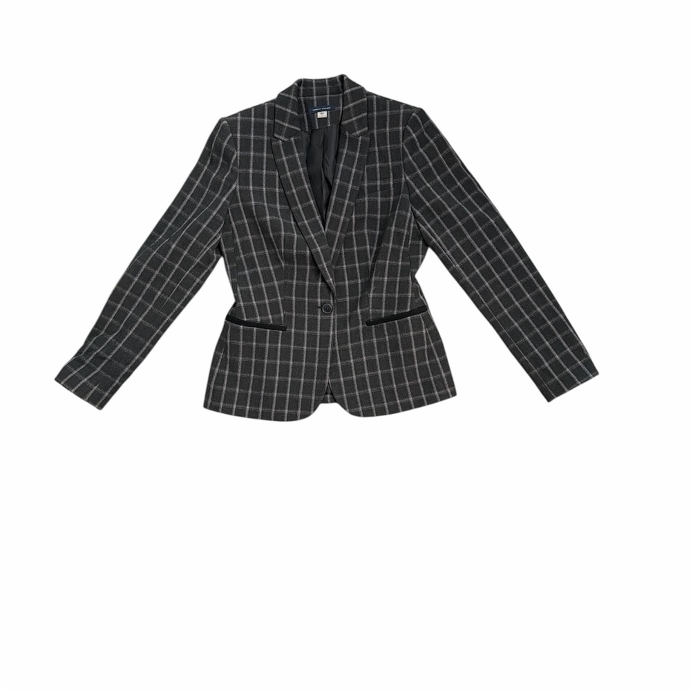 Tommy Hilfiger Women's Gray Plaid Blazer